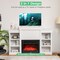 Costway 70'' Fireplace TV Stand Modern Media Entertainment Center Bookcase White\Black